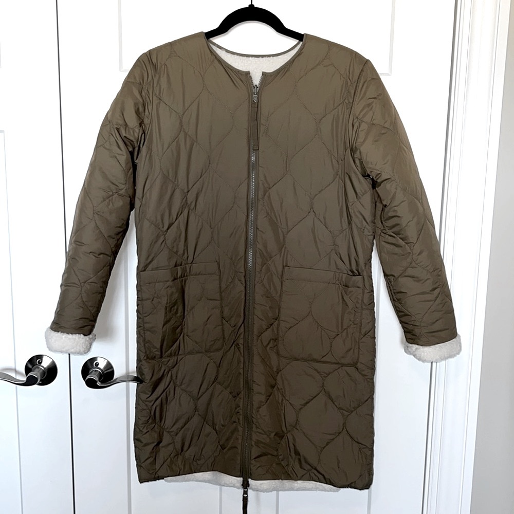 NWOT Rails Granger Jacket - Ivory Olive Mix - Reversible - Picture 3 of 10